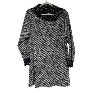 LAGENLOOK NWT XXL Cowl Boho Polka Dot Knit Flowy Tunic Dress Top Artsy Tulip